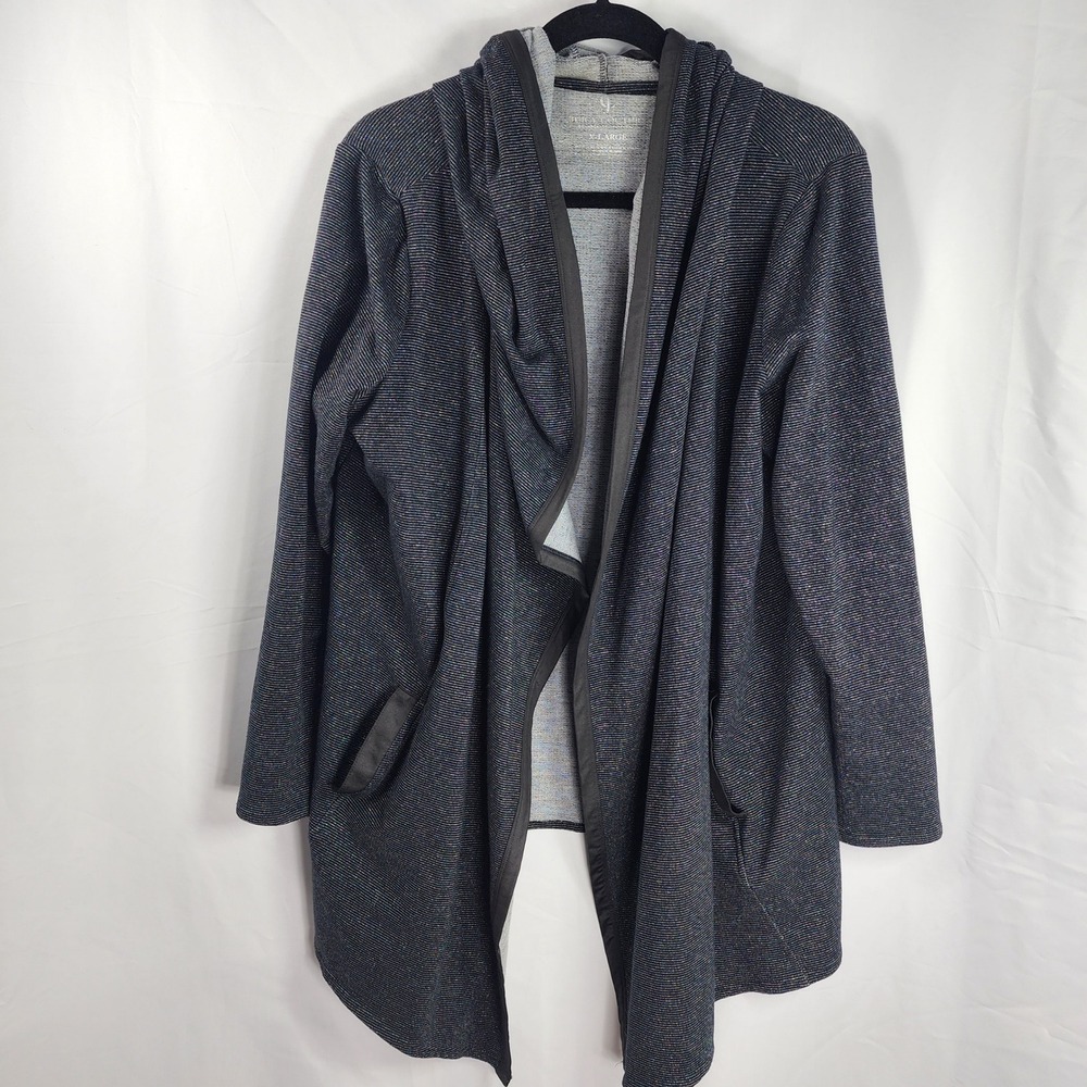 Juicy Couture Womens XL‎ Hooded Open Cardigan Duster Gray Layering Flowy Neutral